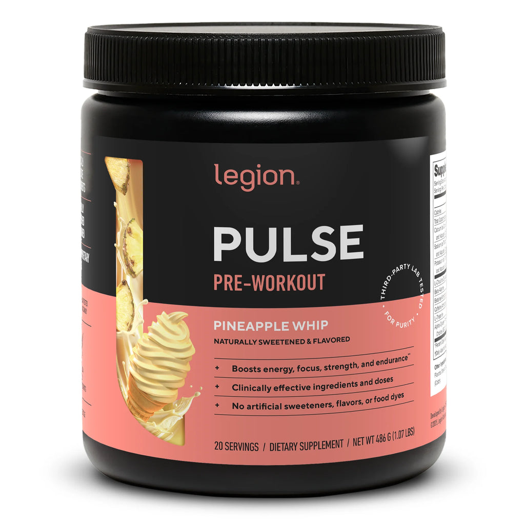 Pulse Pre-Workout Supplement, Pink Lemonade, Naturally Sweetened with No Added Sugar, 350Mg Caffeine, 20 Servings, High Performance Energy & Focus Powder
