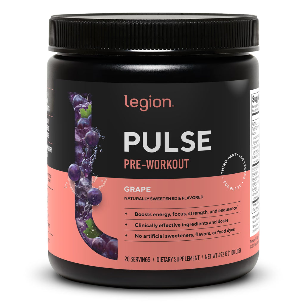 Pulse Pre-Workout Supplement, Pink Lemonade, Naturally Sweetened with No Added Sugar, 350Mg Caffeine, 20 Servings, High Performance Energy & Focus Powder