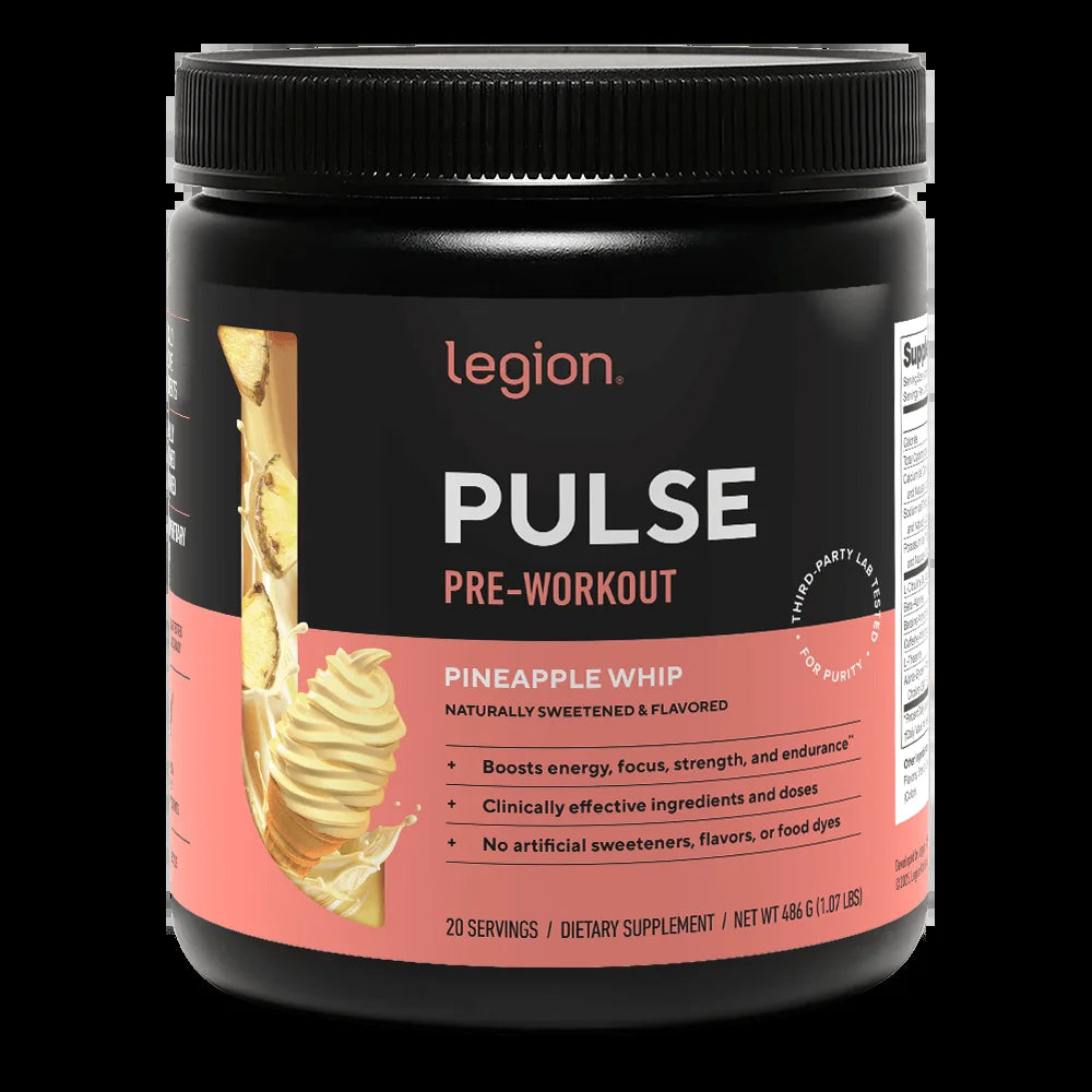 Pulse Pre-Workout Supplement, Pink Lemonade, Naturally Sweetened with No Added Sugar, 350Mg Caffeine, 20 Servings, High Performance Energy & Focus Powder