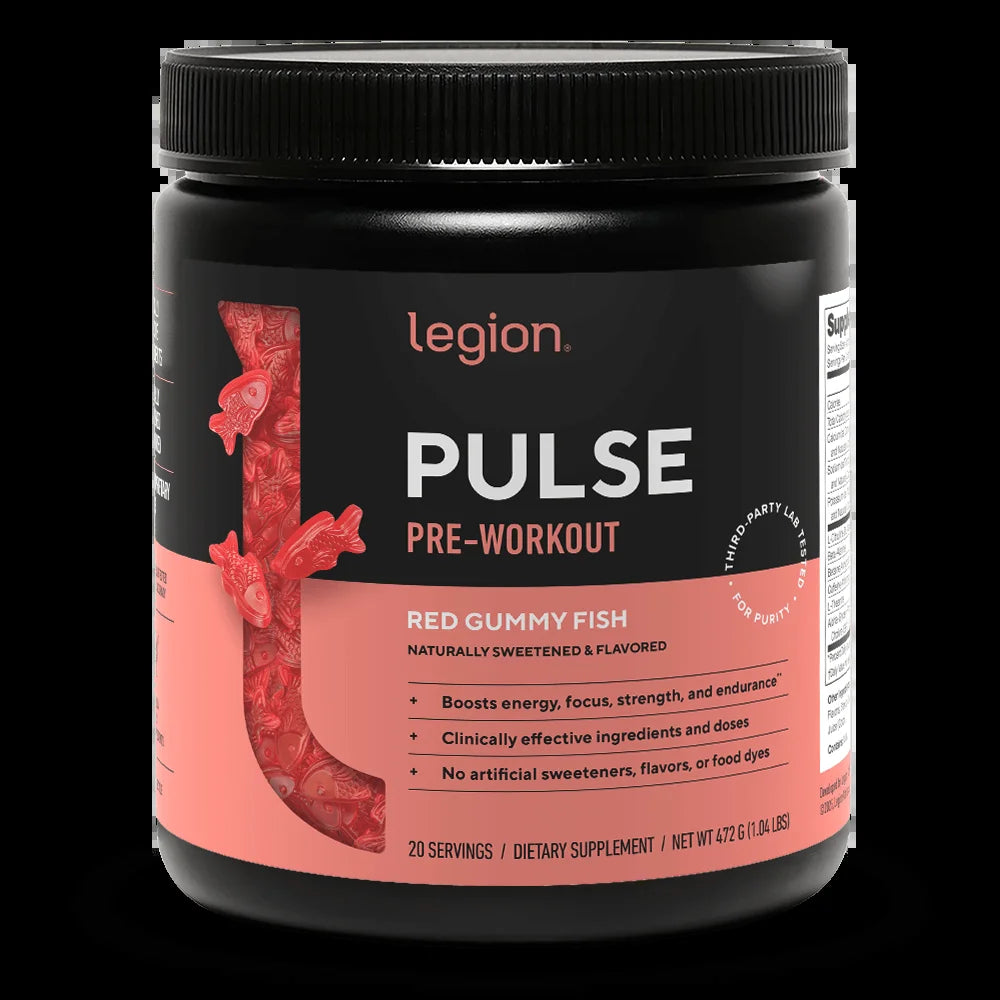 Pulse Pre-Workout Supplement, Pink Lemonade, Naturally Sweetened with No Added Sugar, 350Mg Caffeine, 20 Servings, High Performance Energy & Focus Powder