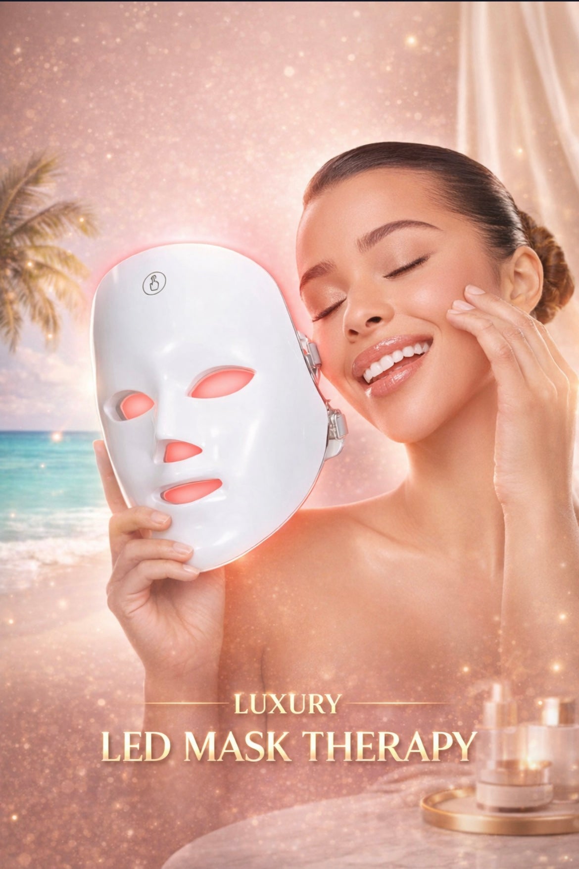 7 Colors Red Light Face Mask Woman, Red Light Mask for Face, Facial Mask Set Skin Beauty Care Tool, Cordless, Ideal Mother'S Day Gift, Comfort