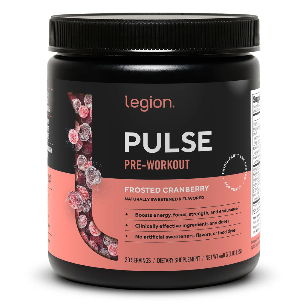 Pulse Pre-Workout Supplement, Pink Lemonade, Naturally Sweetened with No Added Sugar, 350Mg Caffeine, 20 Servings, High Performance Energy & Focus Powder