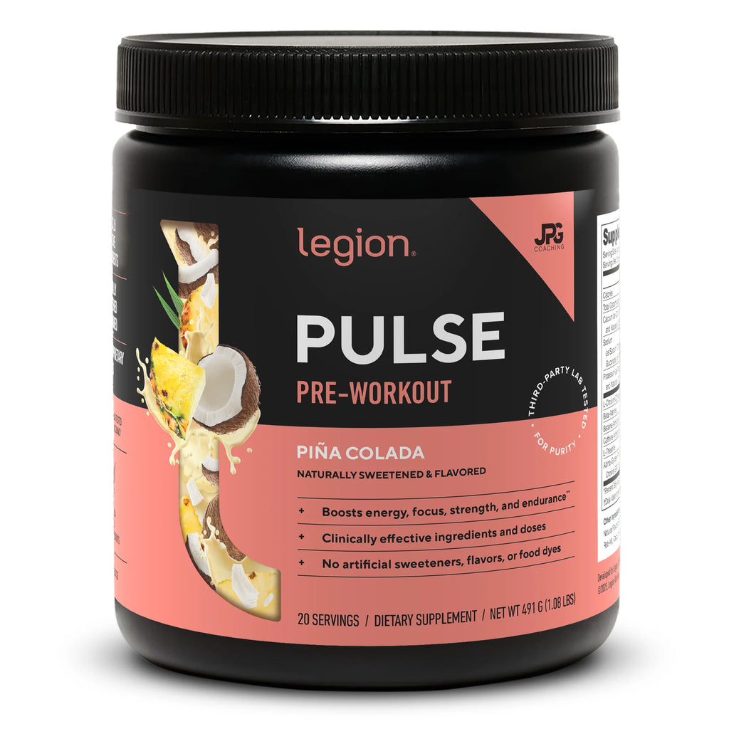 Pulse Pre-Workout Supplement, Pink Lemonade, Naturally Sweetened with No Added Sugar, 350Mg Caffeine, 20 Servings, High Performance Energy & Focus Powder