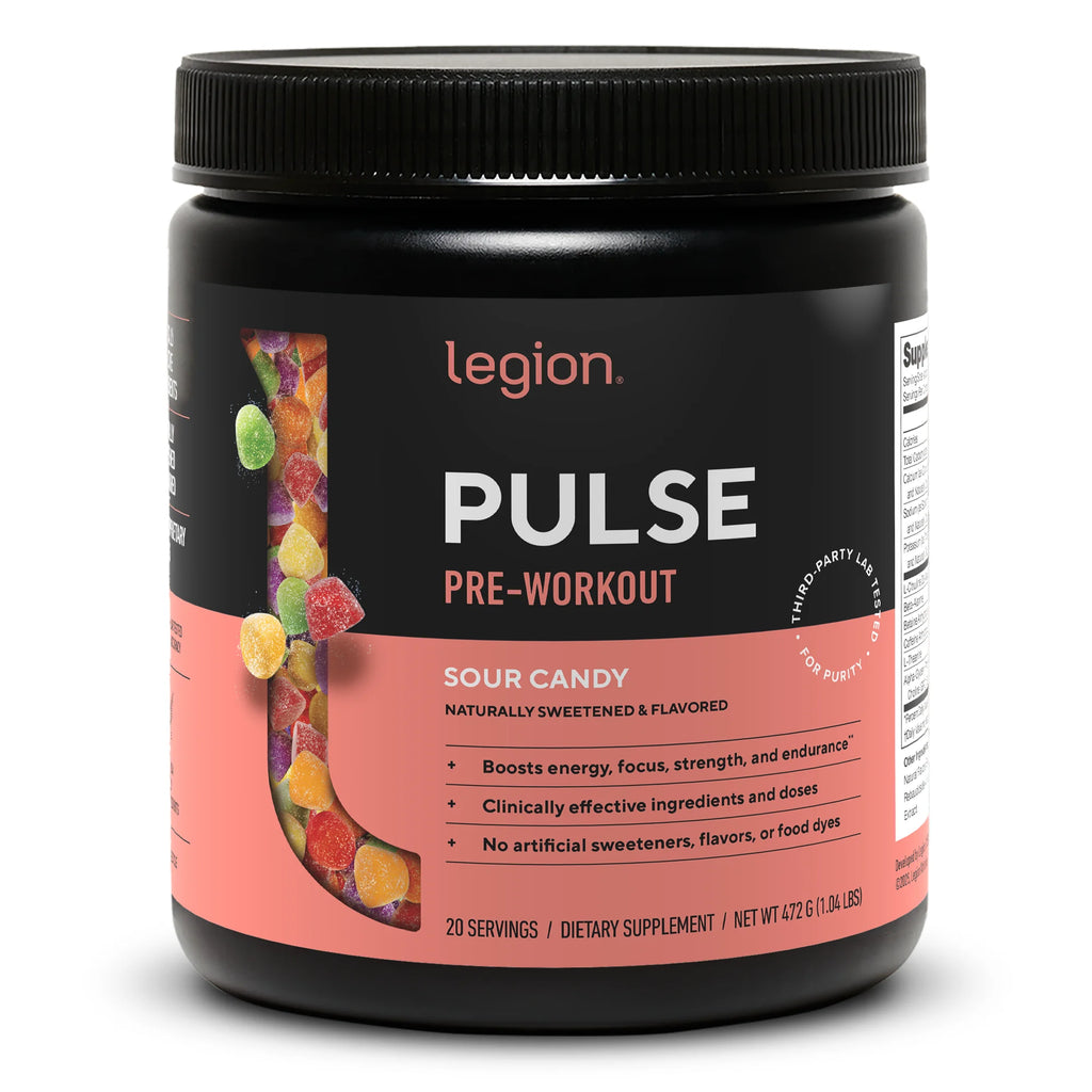 Pulse Pre-Workout Supplement, Pink Lemonade, Naturally Sweetened with No Added Sugar, 350Mg Caffeine, 20 Servings, High Performance Energy & Focus Powder