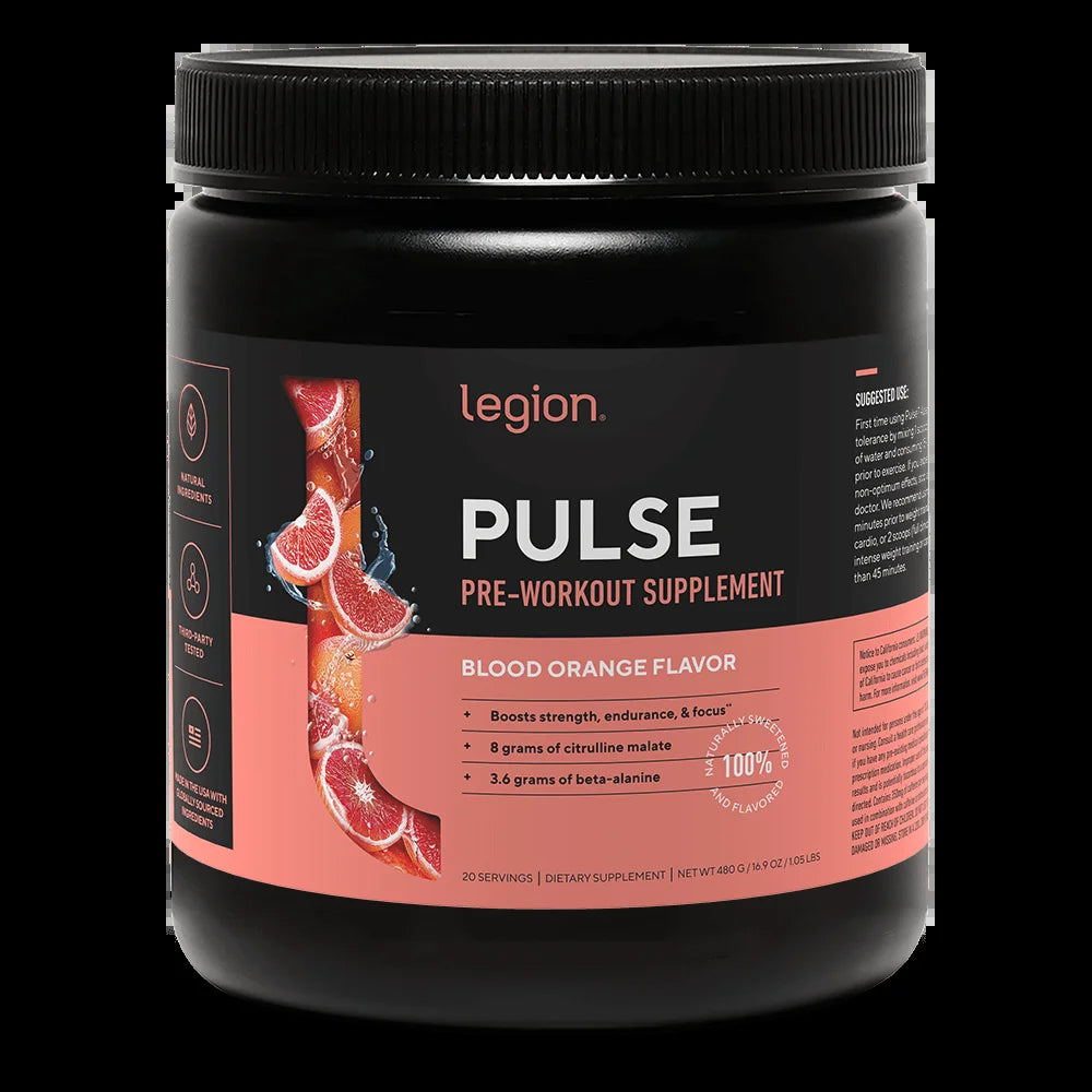 Pulse Pre-Workout Supplement, Pink Lemonade, Naturally Sweetened with No Added Sugar, 350Mg Caffeine, 20 Servings, High Performance Energy & Focus Powder