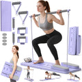 Multifunctional Pilates Board Pilates Reformer Sets 7-In-1 Foldable Pilates Reformer Machine for Home Workout with Timer Phone