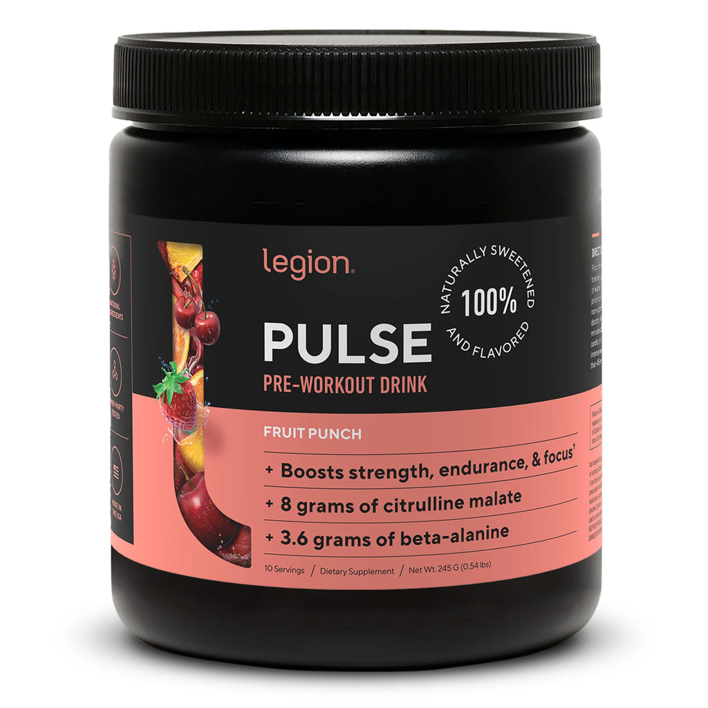 Pulse Pre-Workout Supplement, Pink Lemonade, Naturally Sweetened with No Added Sugar, 350Mg Caffeine, 20 Servings, High Performance Energy & Focus Powder