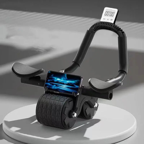 Ab Roller Wheel，With Timer Automatic Rebound Abdominal Wheel，Elbow Support Abs Roller Wheel Core Exercise Equipment