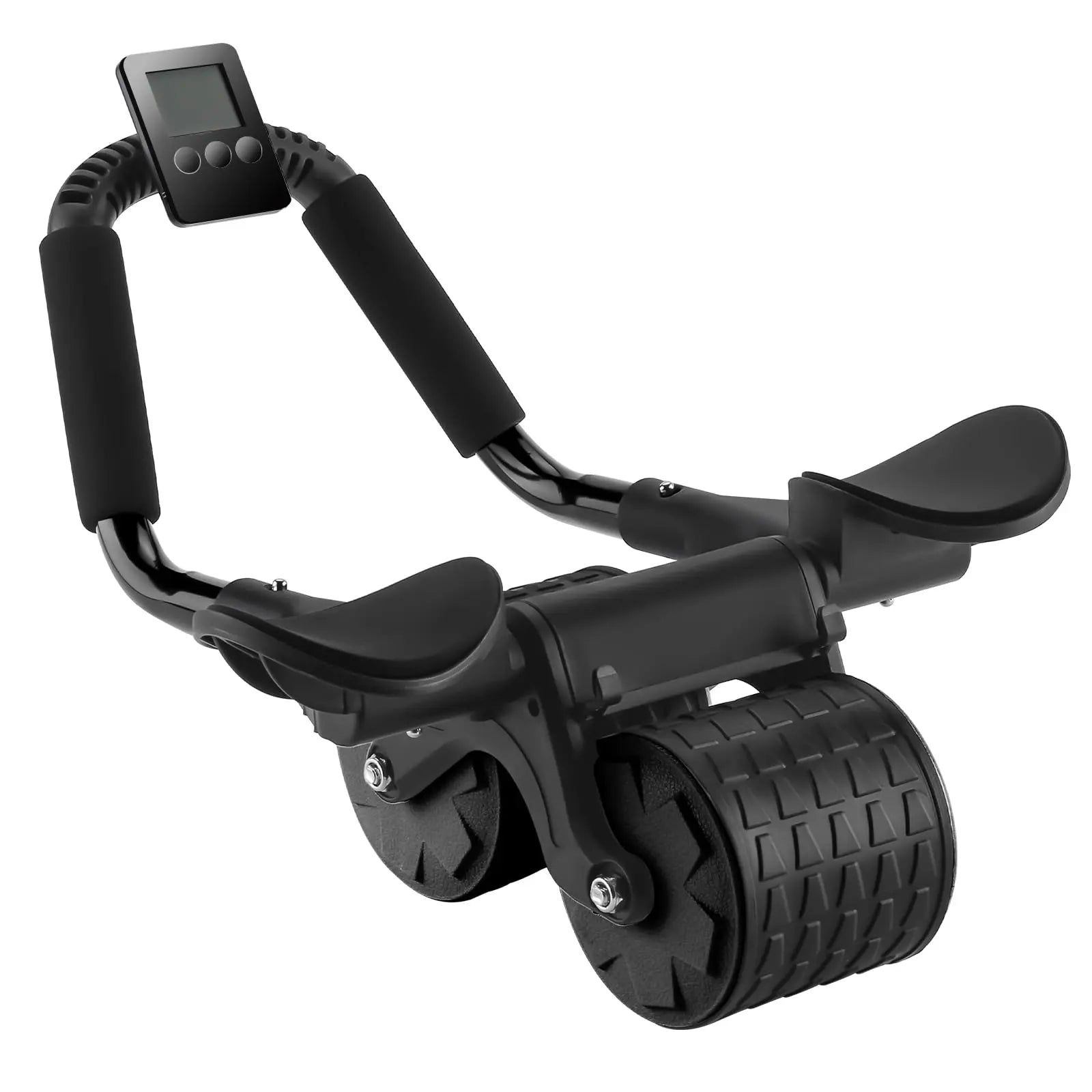 Ab Roller Wheel，With Timer Automatic Rebound Abdominal Wheel，Elbow Support Abs Roller Wheel Core Exercise Equipment