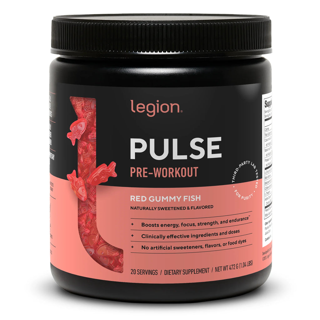 Pulse Pre-Workout Supplement, Pink Lemonade, Naturally Sweetened with No Added Sugar, 350Mg Caffeine, 20 Servings, High Performance Energy & Focus Powder