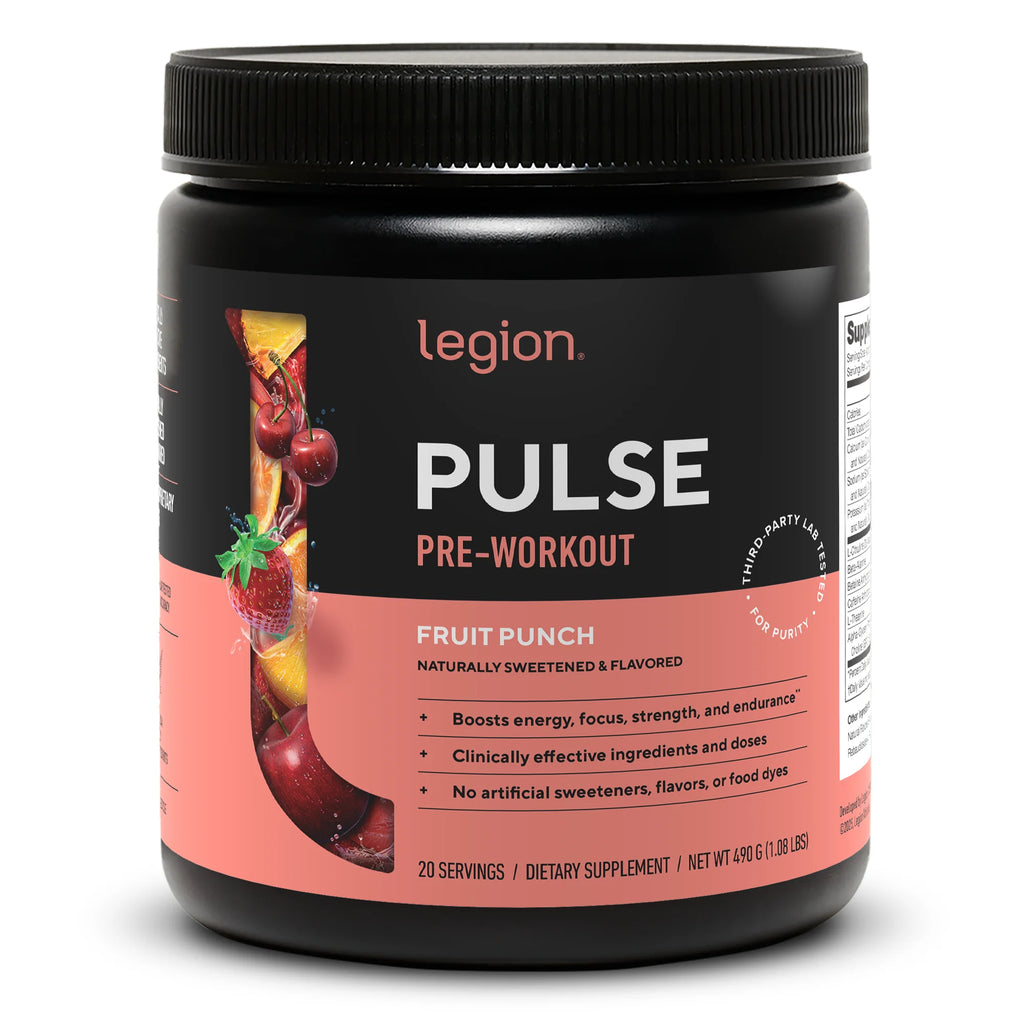 Pulse Pre-Workout Supplement, Pink Lemonade, Naturally Sweetened with No Added Sugar, 350Mg Caffeine, 20 Servings, High Performance Energy & Focus Powder