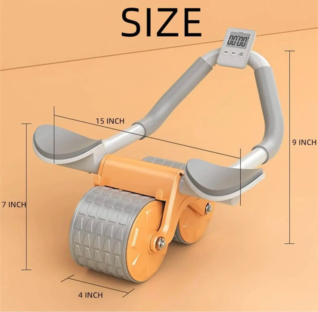 Automatic Rebound Ab Abdominal Exercise Roller Wheel - Core Strength Trainer, Ab Workout Equipment, Dual Wheel Design, Fitness Home Gym Exercise Tool for Abs, Core Ab Roller