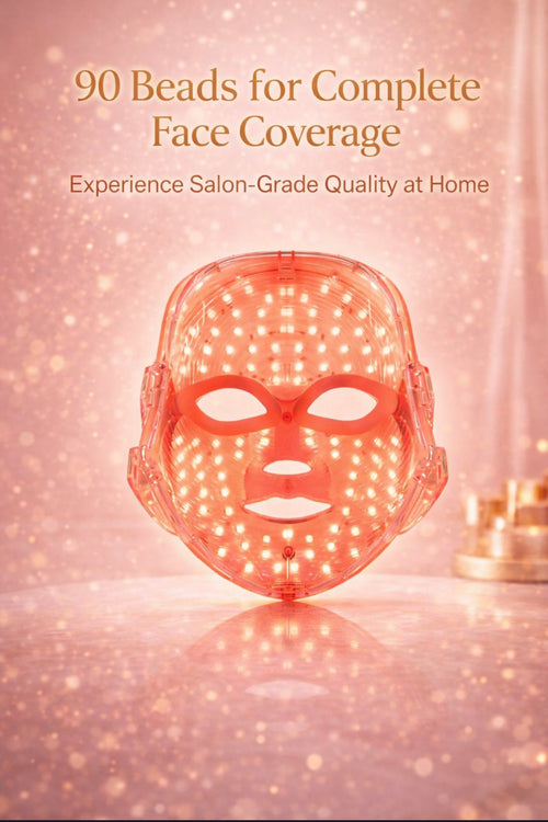 7 Colors Red Light Face Mask Woman, Red Light Mask for Face, Facial Mask Set Skin Beauty Care Tool, Cordless, Ideal Mother'S Day Gift, Comfort