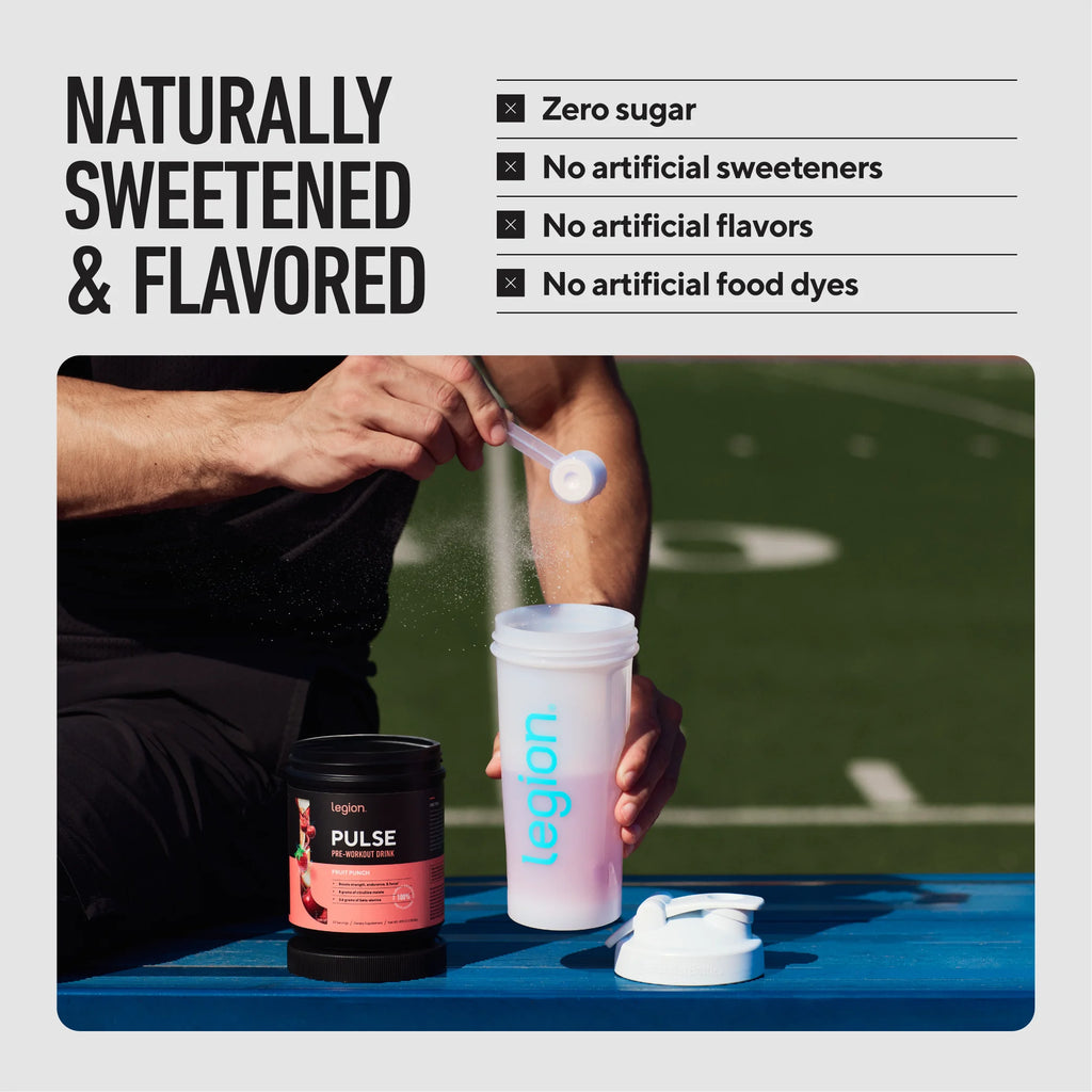 Pulse Pre-Workout Supplement, Pink Lemonade, Naturally Sweetened with No Added Sugar, 350Mg Caffeine, 20 Servings, High Performance Energy & Focus Powder