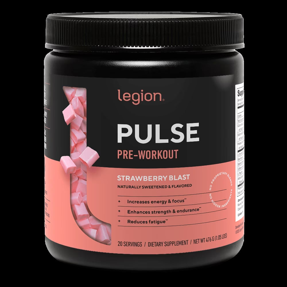 Pulse Pre-Workout Supplement, Pink Lemonade, Naturally Sweetened with No Added Sugar, 350Mg Caffeine, 20 Servings, High Performance Energy & Focus Powder