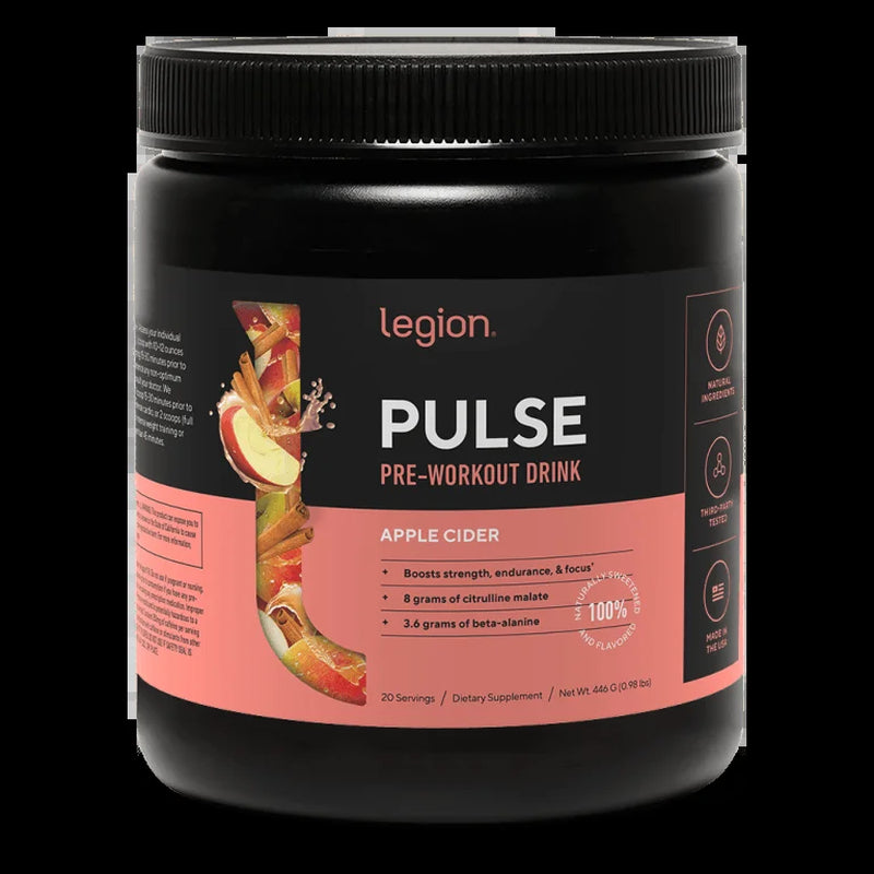 Pulse Pre-Workout Supplement, Pink Lemonade, Naturally Sweetened with No Added Sugar, 350Mg Caffeine, 20 Servings, High Performance Energy & Focus Powder