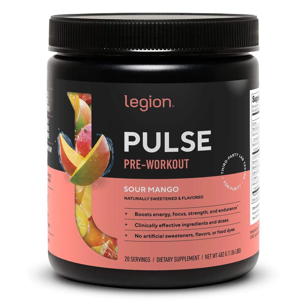 Pulse Pre-Workout Supplement, Pink Lemonade, Naturally Sweetened with No Added Sugar, 350Mg Caffeine, 20 Servings, High Performance Energy & Focus Powder
