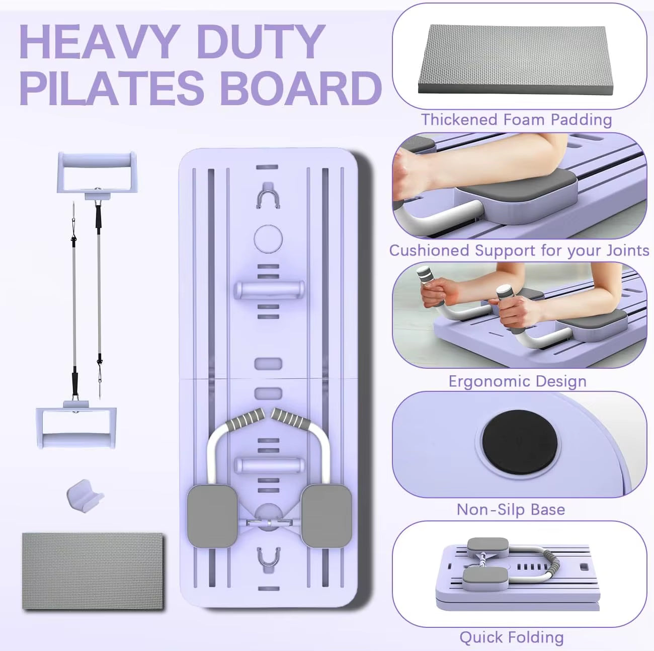 6 in 1 Multifunctional Fitness Board Exercise Pilates Board Push-Up Stand Set Fitness and Muscle Training Device Yoga Workout