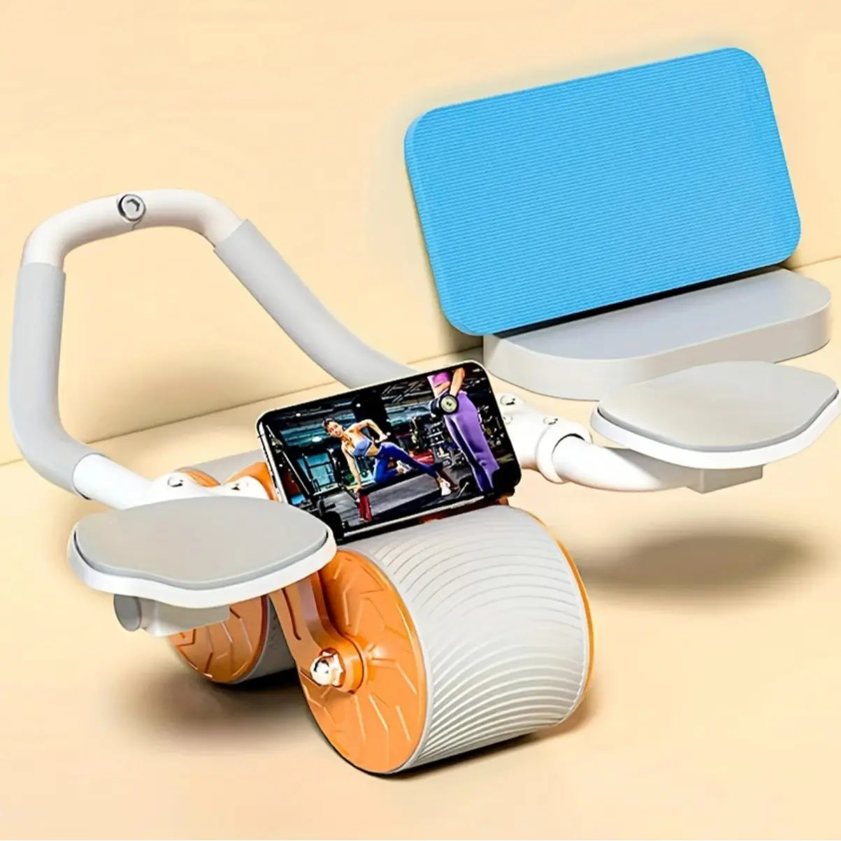Automatic Rebound Ab Abdominal Exercise Roller Wheel - Core Strength Trainer, Ab Workout Equipment, Dual Wheel Design, Fitness Home Gym Exercise Tool for Abs, Core Ab Roller