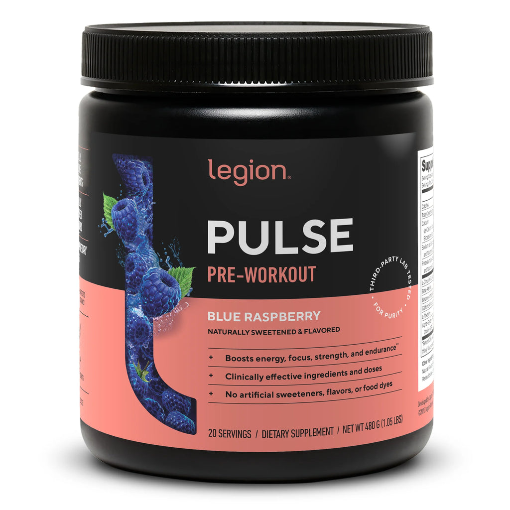 Pulse Pre-Workout Supplement, Pink Lemonade, Naturally Sweetened with No Added Sugar, 350Mg Caffeine, 20 Servings, High Performance Energy & Focus Powder
