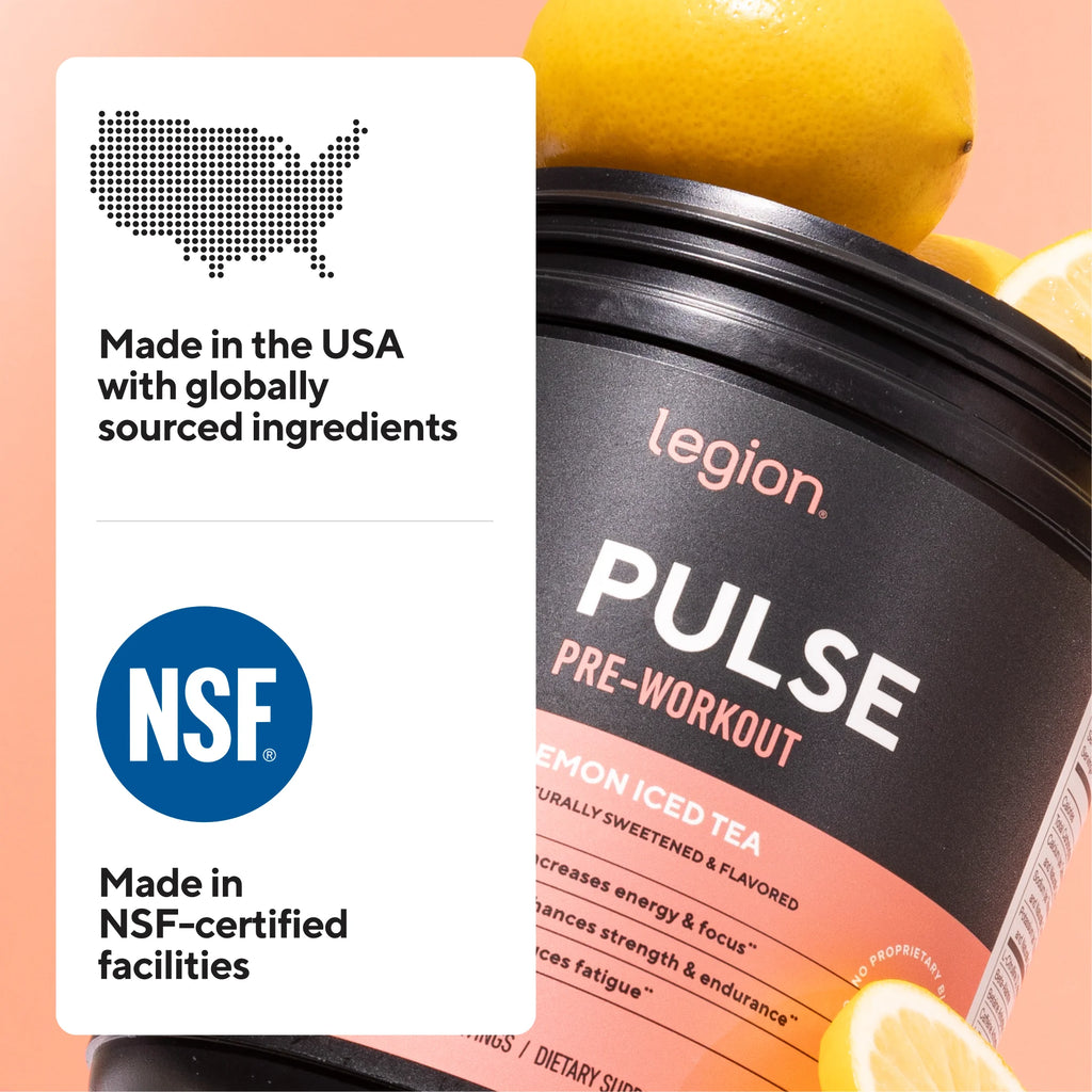 Pulse Pre-Workout Supplement, Pink Lemonade, Naturally Sweetened with No Added Sugar, 350Mg Caffeine, 20 Servings, High Performance Energy & Focus Powder