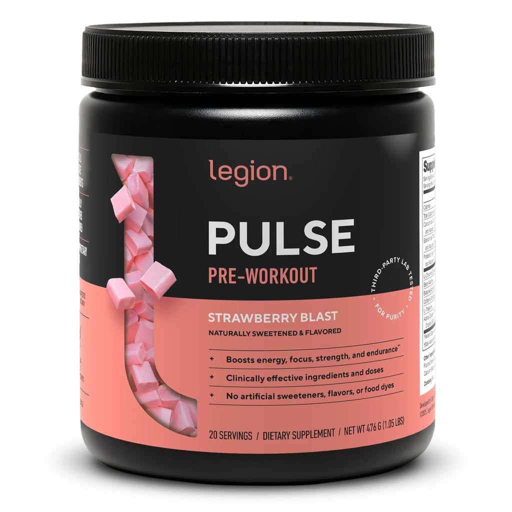 Pulse Pre-Workout Supplement, Pink Lemonade, Naturally Sweetened with No Added Sugar, 350Mg Caffeine, 20 Servings, High Performance Energy & Focus Powder