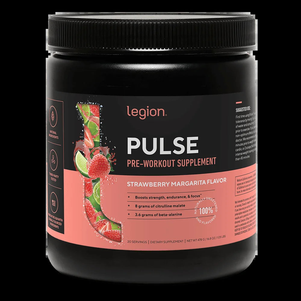 Pulse Pre-Workout Supplement, Pink Lemonade, Naturally Sweetened with No Added Sugar, 350Mg Caffeine, 20 Servings, High Performance Energy & Focus Powder